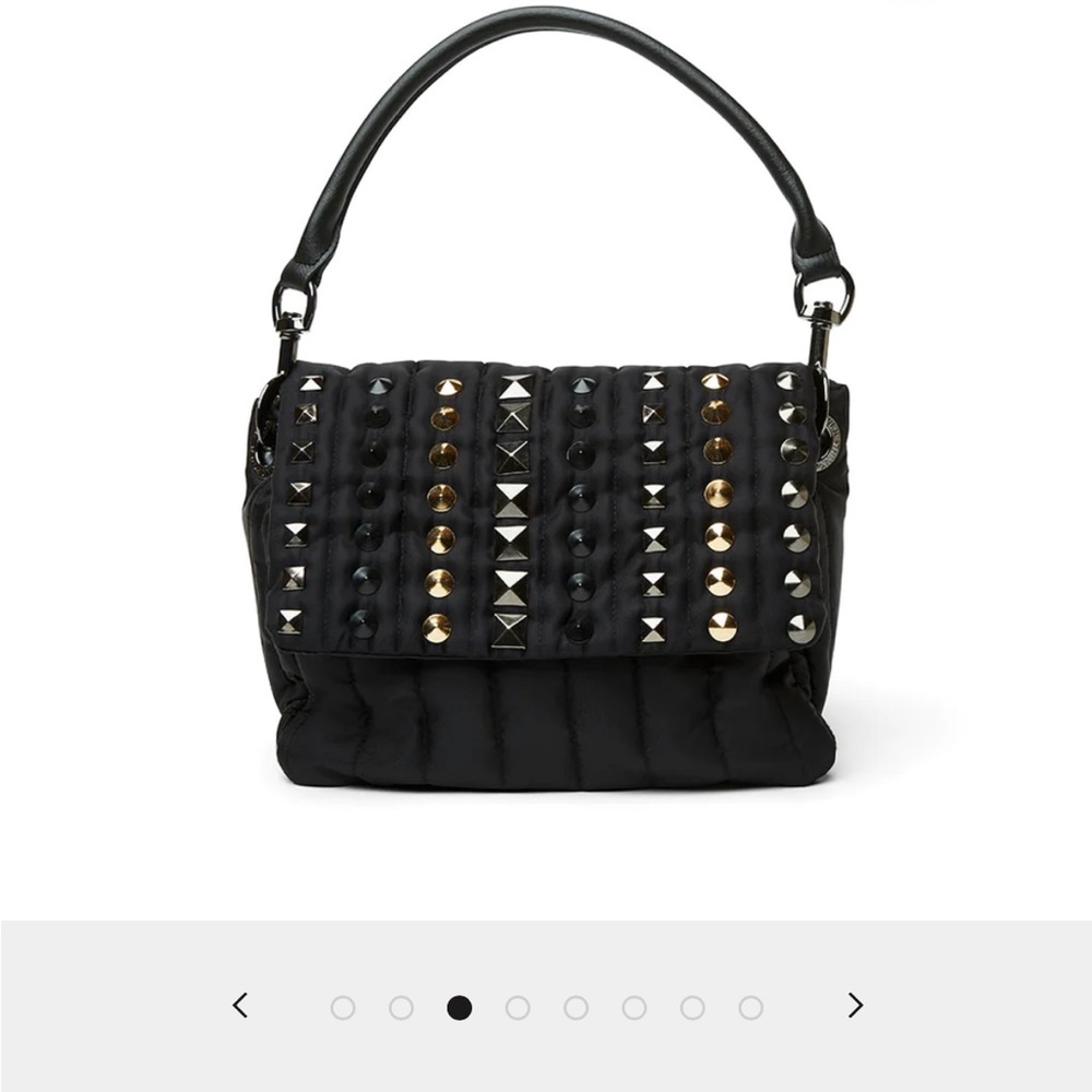 Think Royal Bar Bag Black Flight Nylon with Studs - Convertible Crossbody
